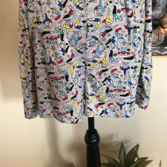 NWOT romper sleepwear loungewear leisurewear yoga pattern fabric size large - Picture 3 of 8